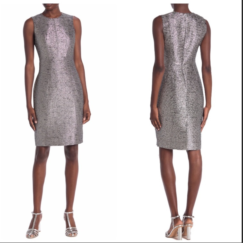 DVF Diane Von Frustenberg Calliope Metallic Holiday Dress